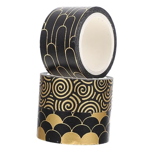 Veemoon 3Rollen Washi Tape Dekoratives Klebeband für DIY Scrapbooking und Handbuch Dekoration Selbstklebend mit Eleganten Goldenen Wolkenmustern für und Partys von Veemoon