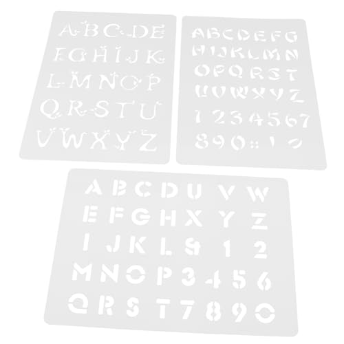 Veemoon 3Stücke Hohlschrift Malschablonen Buchstabenschablonen Für DIY Projekte Wiederverwendbare Schablonen Für Präzises Zeichnen Veemoon 3Stücke Hohlschrift Malschablonen Buchstabenschablonen Für DIY Projekte Wiederverwendbare Schablonen Für Präzises Zeichnen von Veemoon