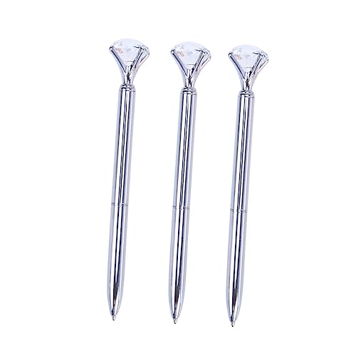 Veemoon 3Stücke Metall Kugelschreiber mit Großem Diamant Eleganter Ballpoint Stift für Schule Büro und Dekoration Reibungsloses Schreiben Langlebiges Design Perfektes Veemoon 3Stücke Metall Kugelschreiber mit Großem Diamant Eleganter Ballpoint Stift für Schule Büro und Dekoration Reibungsloses Schreiben Langlebiges Design Perfektes von Veemoon