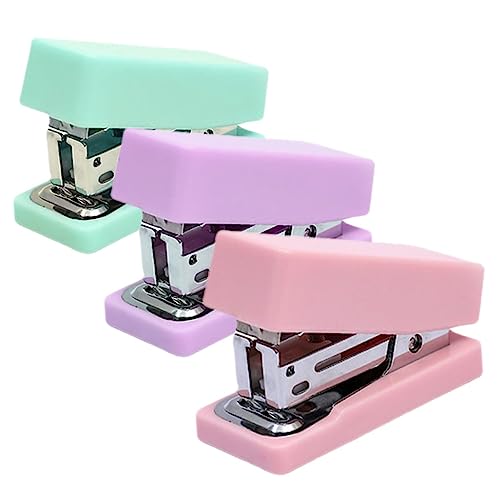 Veemoon 3Stücke Teiliges Tragbarer Hefter Macaron Ergonomisches Design für Büro und Schule für Vielseitige Anwendungen Papierhefter für Komfortable Nutzung von Veemoon