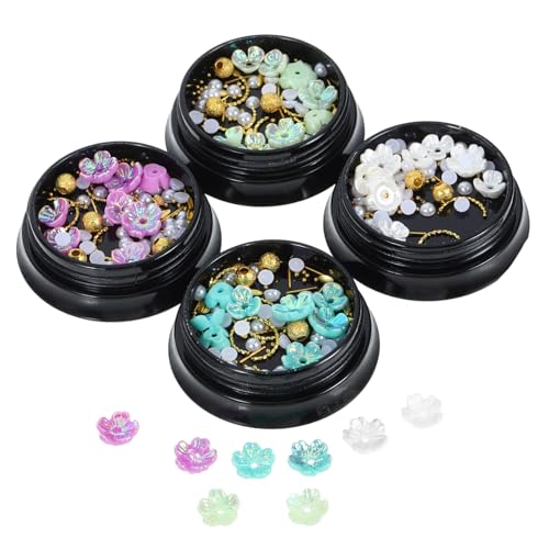 Veemoon 4 Boxen Boxen Nail Art Blumen Charms Nagel Schmuck Dekorationen Harz DIY Nail Studs für und Zuhause Vielseitig für Nägel und Bastelprojekte Veemoon 4 Boxen Boxen Nail Art Blumen Charms Nagel Schmuck Dekorationen Harz DIY Nail Studs für und Zuhause Vielseitig für Nägel und Bastelprojekte von Veemoon