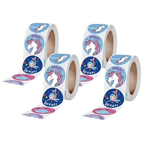 Veemoon 4 Rollen Aufkleber Klebeetiketten Schreibtisch Dekorativ Über Vinyl Klebstoff Klebetiketten Selbstklebende Etiketten Handkontosabziehbilder Diy -abziehbilder von Veemoon