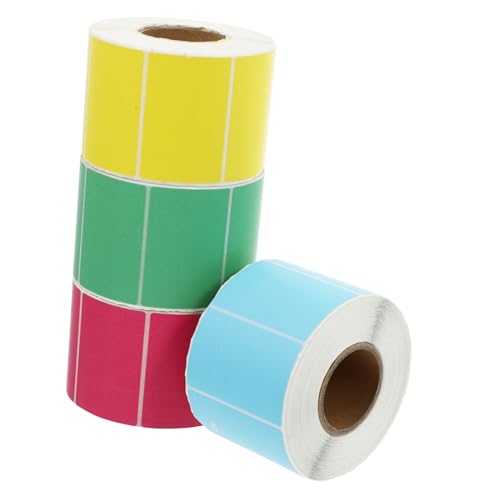 Veemoon 4 Rollen Bunte Wasserfeste Preisetiketten Je Selbstklebend Beschreibbar mit Stiften zum Markieren Organisieren und Beschriften im Handel und Lager Veemoon 4 Rollen Bunte Wasserfeste Preisetiketten Je Selbstklebend Beschreibbar mit Stiften zum Markieren Organisieren und Beschriften im Handel und Lager von Veemoon
