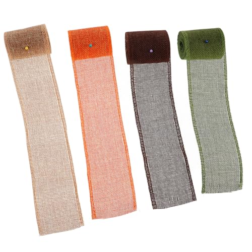 Veemoon 4 Rollen Dekoband Buntes Juteband Zum Verpacken Hochzeitsbänder Hochzeitsdekorationen Weihnachtsband Massenware Zeremoniezubehör Weihnachtsbaumband Sackleinenband Mit Veemoon 4 Rollen Dekoband Buntes Juteband Zum Verpacken Hochzeitsbänder Hochzeitsdekorationen Weihnachtsband Massenware Zeremoniezubehör Weihnachtsbaumband Sackleinenband Mit von Veemoon
