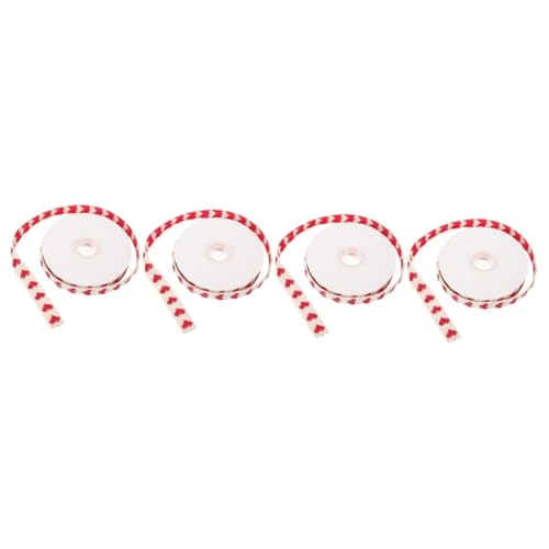 Veemoon 4 Rollen Festival-Geschenkband Valentinstag Herzen Schleifen zum Verpacken Bänder zum Basteln Band zum Verpacken Paketband gestaltetes Geschenkband DIY liefert Polyester Baumwolle von Veemoon
