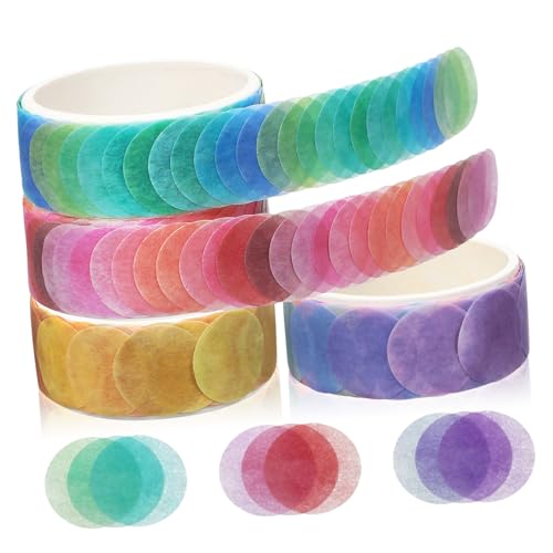 Veemoon 4 Rollen Fruchtzuckerbonbonaufkleber Sammelalbum Ornament-aufkleber Washi-tape-ästhetik Washi Tape Zum Verpacken Von Geschenken Geschenkverpackungsband Papier von Veemoon