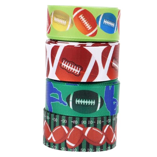 Veemoon 4 Rollen Geschenkband mit Fußballfeld pro Vielseitiges Bastelband für Geschenkverpackung Haaraccessoires und Dekoration Strapazierfähig und Leicht zu Lagern Veemoon 4 Rollen Geschenkband mit Fußballfeld pro Vielseitiges Bastelband für Geschenkverpackung Haaraccessoires und Dekoration Strapazierfähig und Leicht zu Lagern von Veemoon