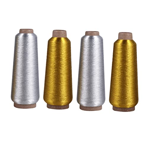 Veemoon 4 Rollen Metalldrähte bastelsets für embroidery dekoringe handystativ dekoration metallisch häkeln Spulen Draht freundschaftsarmbänder Computer-Stickgarn Stickfaden Silver Veemoon 4 Rollen Metalldrähte bastelsets für embroidery dekoringe handystativ dekoration metallisch häkeln Spulen Draht freundschaftsarmbänder Computer-Stickgarn Stickfaden Silver von Veemoon