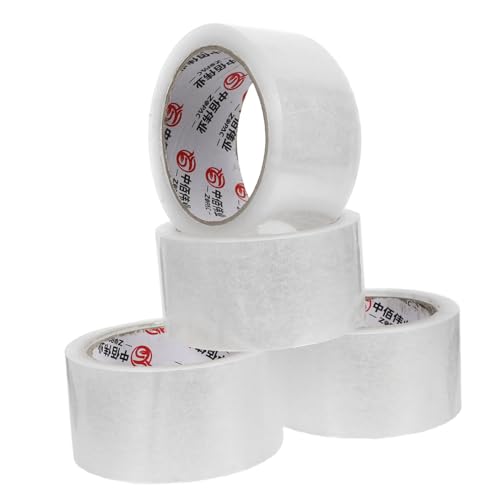 Veemoon 4 Rollen Packband Transparent Hochviskoses Klebeband für Kartonversiegelung Langlebig und Vielseitig Einsetzbar für Verpackungen von Veemoon