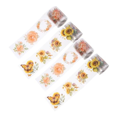 Veemoon 4 Rollen Scrapbooking Tape Pet Pflanzenmotive DIY Dekoratives Klebeband für Tagebuch Fotoalbum Handwerk Vintage Stil pro Sonnenblume Orangenrose Vielseitig und Einfach Abreißbar Veemoon 4 Rollen Scrapbooking Tape Pet Pflanzenmotive DIY Dekoratives Klebeband für Tagebuch Fotoalbum Handwerk Vintage Stil pro Sonnenblume Orangenrose Vielseitig und Einfach Abreißbar von Veemoon