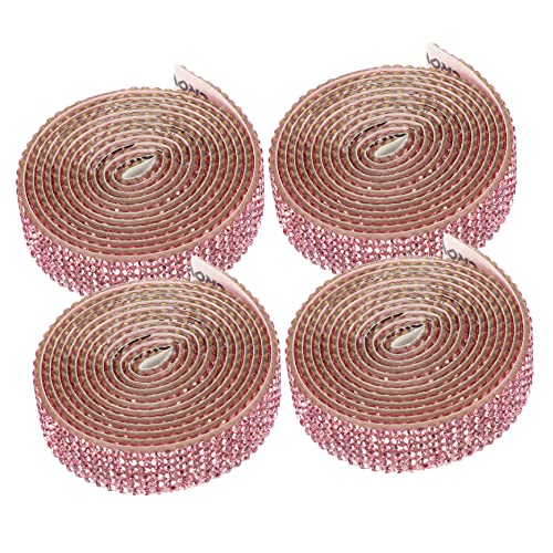 Veemoon 4 Rollen Strass Applikationen mit Heißklebeband Selbstklebende DIY Strassbänder für Brautgürtel Reihig Breit Langlebige Hochzeitsgürtel Verzierung Einfach Aufzubügeln Rosa Veemoon 4 Rollen Strass Applikationen mit Heißklebeband Selbstklebende DIY Strassbänder für Brautgürtel Reihig Breit Langlebige Hochzeitsgürtel Verzierung Einfach Aufzubügeln Rosa von Veemoon