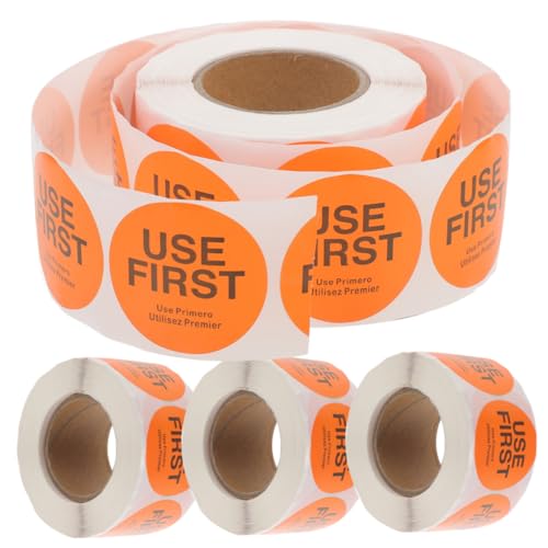 Veemoon 4 Rollen Use First Lageretiketten Kleine Runde Selbstklebende Aufkleber für Restaurant inventar Langlebige Vorratskontrolle Klare Lebensmittelkennzeichnung Veemoon 4 Rollen Use First Lageretiketten Kleine Runde Selbstklebende Aufkleber für Restaurant inventar Langlebige Vorratskontrolle Klare Lebensmittelkennzeichnung von Veemoon