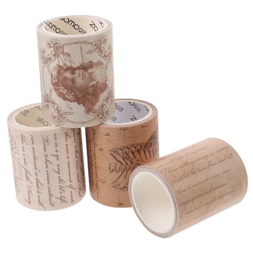 Veemoon 4 Rollen Washi Tape Klebeband Scrapbooking Tapes Selbstklebend Repositionierbar Dekorativ für DIY Tagebuch Basteln Vintage Musterpapier Geschenkverpackung Veemoon 4 Rollen Washi Tape Klebeband Scrapbooking Tapes Selbstklebend Repositionierbar Dekorativ für DIY Tagebuch Basteln Vintage Musterpapier Geschenkverpackung von Veemoon