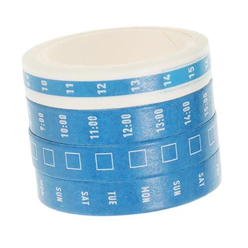 Veemoon 4 Rollen Zeit- und Papierband dekoratives Klebeband zum Basteln Sammelalbum Tagebuch täglich Kunstband Scrapbook-Klebeband selber machen Buch Washi Tape Feinband Flüsterpapier Blau Veemoon 4 Rollen Zeit- und Papierband dekoratives Klebeband zum Basteln Sammelalbum Tagebuch täglich Kunstband Scrapbook-Klebeband selber machen Buch Washi Tape Feinband Flüsterpapier Blau von Veemoon