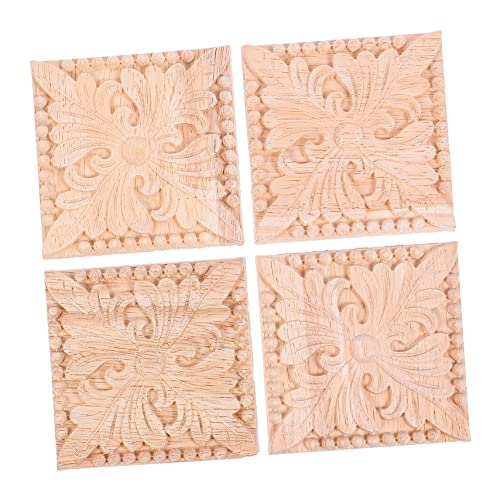Veemoon 4 STÜCKE Teiliges Holzornament Handgeschnitzte Möbel Applikationen aus Massivem Holz Robuste und Glatte Holzschnitzerei Europäischer Stil Klassische und Moderne Dekoration für Veemoon 4 STÜCKE Teiliges Holzornament Handgeschnitzte Möbel Applikationen aus Massivem Holz Robuste und Glatte Holzschnitzerei Europäischer Stil Klassische und Moderne Dekoration für von Veemoon