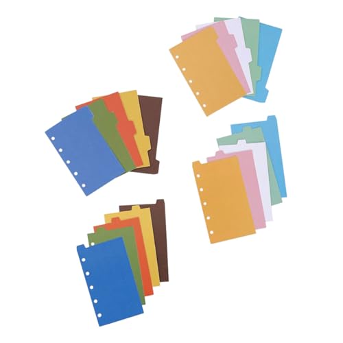 Veemoon 4 Sätze Bunte Trennblätter für Notizbuch Bürobedarf Ergonomische Organizer für Planner und Aktenordner für Zuhause Schule Büro von Veemoon