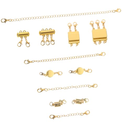 Veemoon 4 Sätze Layered Necklace Clasp Set Teiliges Set Hochwertigen Karabinerverschlüssen für Schmuckherstellung Langlebig und Rostfrei für Mehrreihige und Armbänder von Veemoon