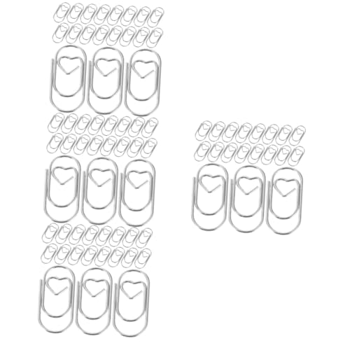 Veemoon 4 Sätze Liebe Lesezeichen Pin Empfindlich Herz Schlüssel Mini Kleine Büroklammer Büroklammern Dokumentpapierclips Markierungsclip Für Das Büro Silver 50 Stück * 4 von Veemoon