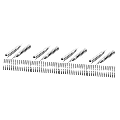 Veemoon 4 Sätze Tauchspitze Füllfederhalterspitzen Kalligraphie Pen Erwachsene Füller Ersatzfedern Für Füllfederhalter Schule Federn Für Stift Silver 30 Stück * 4 von Veemoon