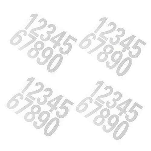 Veemoon 4 Sets Digitale Reflektierende Aufkleber Nummerierte Hausnummern Vinyl Reflektierende Straßennummern Briefkastennummern Aufkleber Farbe Für Den Außenbereich Autoaufkleber von Veemoon