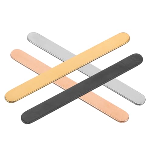 Veemoon 4 Stück Einstellbare Ringrohlinge für Schmuckherstellung Ovalringe Schwarz Gold Roségold und Stahl für DIY Projekte und Besondere Anlässe von Veemoon