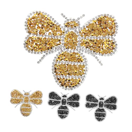 Veemoon 4 Stück Glitzernde Bienen Aufnäher zum Aufbügeln Dekorative Kristall Patches für Kleidung Schuhe Taschen Diy Accessoires Veemoon 4 Stück Glitzernde Bienen Aufnäher zum Aufbügeln Dekorative Kristall Patches für Kleidung Schuhe Taschen Diy Accessoires von Veemoon