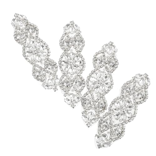 Veemoon 4 Stück Hochzeitsapplikationen Strassband Hochzeitsstrumpfbänder Für Die Braut Flügelgürtel Patch Hochzeitskleiderapplikation Damen Nietengürtel Strasssteine Silver Veemoon 4 Stück Hochzeitsapplikationen Strassband Hochzeitsstrumpfbänder Für Die Braut Flügelgürtel Patch Hochzeitskleiderapplikation Damen Nietengürtel Strasssteine Silver von Veemoon