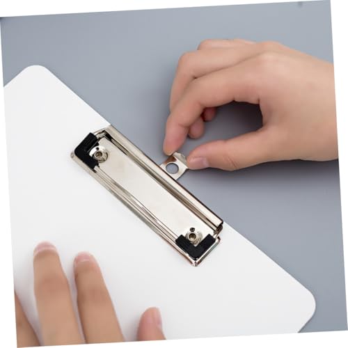 Veemoon 4 Stück Klemmbrett Kunststoff Clipboard Schreibbrett Flexibel Robust für Schule Büro Dokumente Sicher Befestigen und Schreiben von Veemoon
