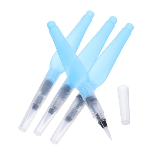 Veemoon 4 Stück Mit Wasser gefüllter Nylon-Malstift Wasserstifte für Aquarell Reise-Aquarellpinsel Füllfederhalter zum Schreiben Kunstmalerei Stift nachfüllbare Lackstift Kunststoff Blau Veemoon 4 Stück Mit Wasser gefüllter Nylon-Malstift Wasserstifte für Aquarell Reise-Aquarellpinsel Füllfederhalter zum Schreiben Kunstmalerei Stift nachfüllbare Lackstift Kunststoff Blau von Veemoon