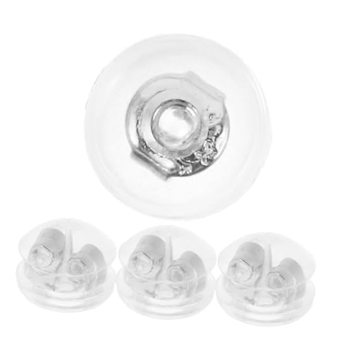 Veemoon 4 Stück Ohrring-zubehör Ohrringträger Für Stecker Ohrstecker Für Ohrstecker Ohrringrücken Für Schwere Ohrringe Piercing Ohrstecker Zurück Durchdringender Halter Kieselgel Silver von Veemoon