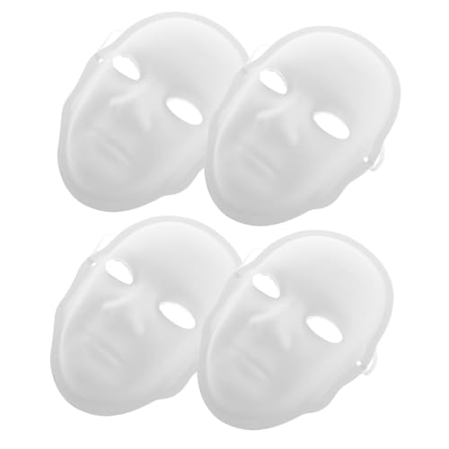 Veemoon 4 Stück Peking -Opernmaske dekorative Papiermaske Party-Event-DIY-Maske DIY -Maskenmaterial leere Maske zum Malen Masken für chinesische Opernaufführungen Weiß von Veemoon