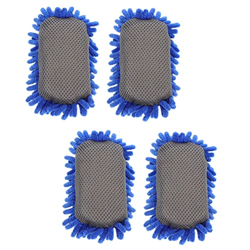 Veemoon 4 Stück Radiergummi schulzeug reinigungswerkzeuge Whiteboard Putzer Whiteboard Wischer whiteboardreiniger glasreiniger Whiteboard-Radierer aus Mikrofaser Tafelwischer Chenille von Veemoon