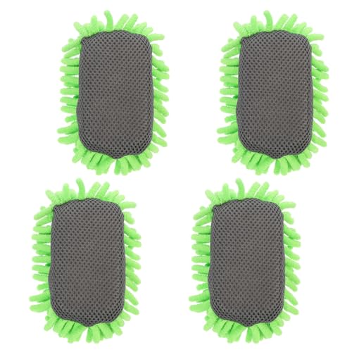 Veemoon 4 Stück Reinigungsschwamm Whiteboard eraser glasreiniger Tafelwischer Schulbedarf trocken abwischbarer Radiergummi Brettreiniger Brettwischer Tafelreiniger Chenille Light Green von Veemoon