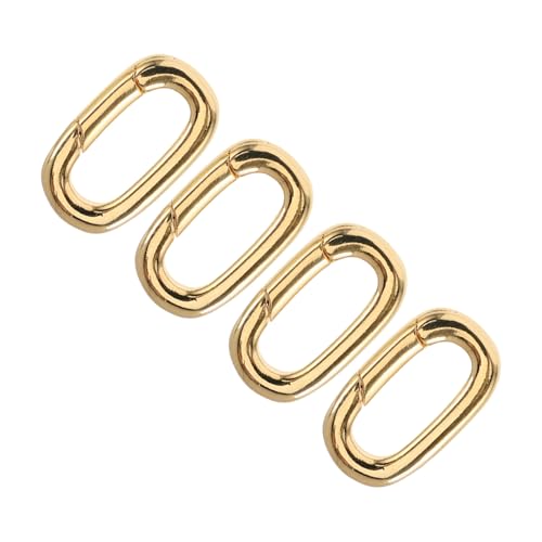 Veemoon 4 Stück Schmuckanschlussschnalle Armbandverlängerungsverschlüsse Schnalle Halskette Verschluss Ovaler Schmuckverschluss Halskettenschnalle selber machen Halskettenöse Kupfer Golden von Veemoon
