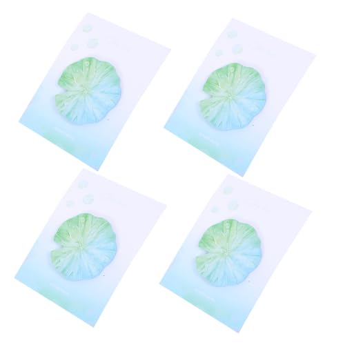Veemoon 4 Stück Simulierte Lotusblatt-haftnotizen Lustige Notizbilder Notizblöcke Für Schreibwaren Beachten Sie Pads Selbstklebende Notizen Gastgeschenke Für Die Frühlingsparty Papier von Veemoon