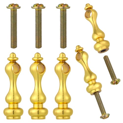 Veemoon 4 Stück Spindeln Schienenverbinder Galerieschienen Pfosten Metallregale Spindeln Pfostenkappen Glasgeländer Verbinder Eisen Galerie Hardware Möbel DIY Projekte Gold Veemoon 4 Stück Spindeln Schienenverbinder Galerieschienen Pfosten Metallregale Spindeln Pfostenkappen Glasgeländer Verbinder Eisen Galerie Hardware Möbel DIY Projekte Gold von Veemoon