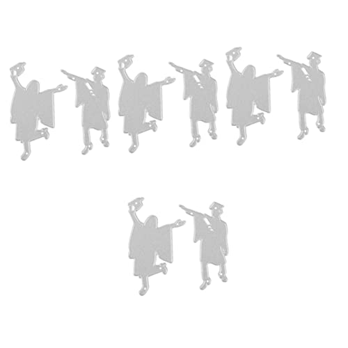 Veemoon 4 Stück Stanzform Schneiden Graduationskürzung Würfel gestanzt Sterben basteln Schablonenform aus Metall Wortstanzen Scrapbooking stirbt Stahl mit hohem Kohlenstoffgehalt Silber von Veemoon