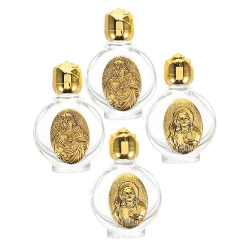 Veemoon 4 Stück Teiliges Geprägte Glasflaschen für Heiligwasser Religiöse Behälter für Taufen Hochzeiten und Duftöle Tragbares Design für Verschiedene Anlässe Veemoon 4 Stück Teiliges Geprägte Glasflaschen für Heiligwasser Religiöse Behälter für Taufen Hochzeiten und Duftöle Tragbares Design für Verschiedene Anlässe von Veemoon