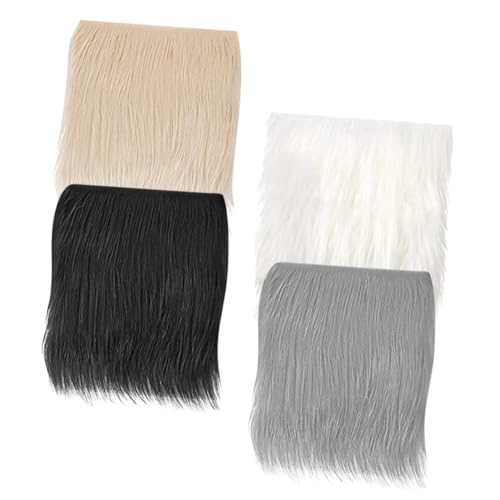 Veemoon 4 Stück Teiliges Kunstfell Stoffe Fuzzy Shaggy Dekorationsmaterial für DIY Bastelprojekte für Kleidung Handarbeiten und Accessoires Khaki Veemoon 4 Stück Teiliges Kunstfell Stoffe Fuzzy Shaggy Dekorationsmaterial für DIY Bastelprojekte für Kleidung Handarbeiten und Accessoires Khaki von Veemoon