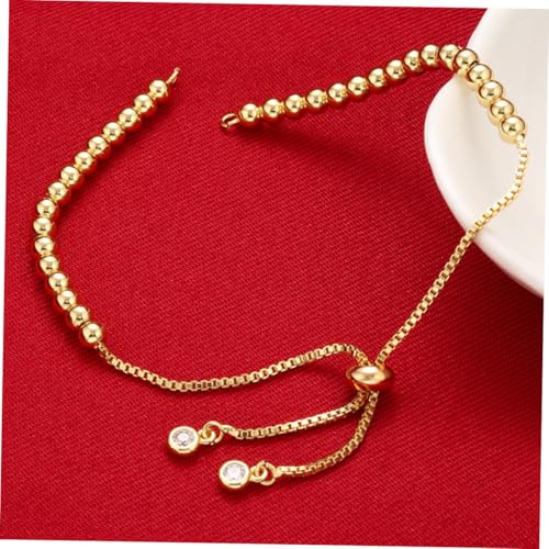 Veemoon 4 Stück Teiliges Messing Perlen Armband Verstellbare DIY Handkette mit Schieber stopp Halbfertige Schmuckkette in Gold Weißgold Roségold Schwarz Geeignet für Damen und Mädchen Veemoon 4 Stück Teiliges Messing Perlen Armband Verstellbare DIY Handkette mit Schieber stopp Halbfertige Schmuckkette in Gold Weißgold Roségold Schwarz Geeignet für Damen und Mädchen von Veemoon