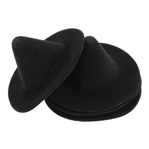 Veemoon 4 Stück Teiliges Mini Hexenhüte Schwarze Miniatur Hexenhüte für Halloween Dekoration DIY Puppenhaus Party Zubehör Vielseitig Einsetzbar Robust und Detailreich von Veemoon