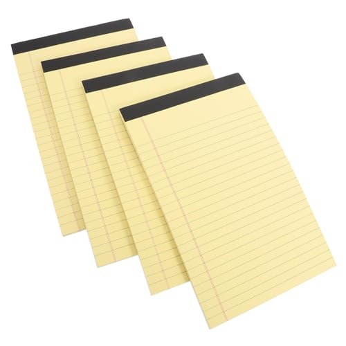 Veemoon 4 Stück Teiliges Notizblock Liniert Schreibblock mit Glattem Papier Vielseitiger Memo Pad für Büro und Zuhause Handlich und Praktisch für Notizen Listen und Termine von Veemoon