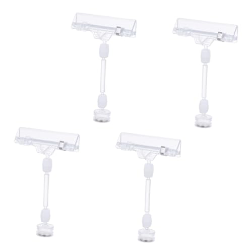 Veemoon 4 Stück Teiliges Preisschildhalter mit Magnetischer Basis Robuste Transparente Preisschild Clips für Supermarkt Vielseitige Namenskartenhalter und Preisschild Displays Einfach zu Veemoon 4 Stück Teiliges Preisschildhalter mit Magnetischer Basis Robuste Transparente Preisschild Clips für Supermarkt Vielseitige Namenskartenhalter und Preisschild Displays Einfach zu von Veemoon