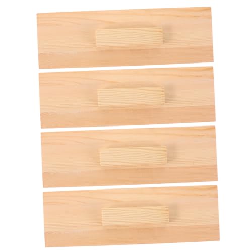 Veemoon 4 Stück Teiliges Rechteckige Seifenform Holzdeckel mit Staubschutz Langlebig Stabiler Griff Ersatzabdeckung für DIY Handgemachte Seifenformen Zubehör von Veemoon