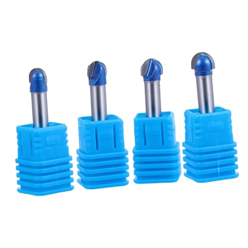 Veemoon 4 Stück Teiliges Schaft Rundnase Router Bits Holzfräser mit Doppelter Schneide für Präzises Fräsen von MDF Aluminiumverbundplatten Geeignet für Nuten Kanten und Rundungen Veemoon 4 Stück Teiliges Schaft Rundnase Router Bits Holzfräser mit Doppelter Schneide für Präzises Fräsen von MDF Aluminiumverbundplatten Geeignet für Nuten Kanten und Rundungen von Veemoon