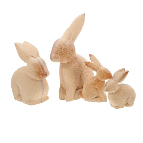Veemoon 4 Stück Teiliges Set Holz Osterhasen Deko Figuren zum Bemalen Vintage Hasen Tischdeko für Frühlingsdekoration Diy Holzfiguren für Zuhause oder Büro Beige Veemoon 4 Stück Teiliges Set Holz Osterhasen Deko Figuren zum Bemalen Vintage Hasen Tischdeko für Frühlingsdekoration Diy Holzfiguren für Zuhause oder Büro Beige von Veemoon