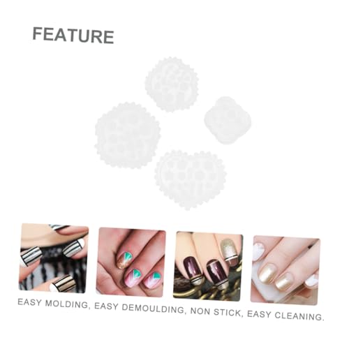 Veemoon 4 Stück Teiliges Silikon Nail Art Gießform mit Herz Blumenmotiven Langlebige Crystal Drop Form für DIY Nageldesign Geeignet für Nagelstudio und Heimgebrauch Veemoon 4 Stück Teiliges Silikon Nail Art Gießform mit Herz Blumenmotiven Langlebige Crystal Drop Form für DIY Nageldesign Geeignet für Nagelstudio und Heimgebrauch von Veemoon