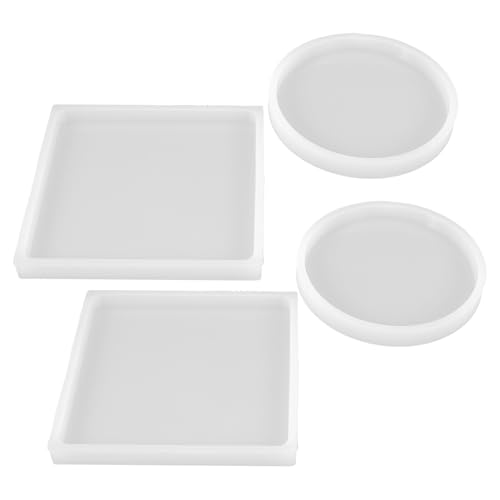 Veemoon 4 Stück Teiliges Silikon für Resin Untersetzer Formen Flexible und Langlebige Epoxidharz Gießform Runde und Quadratische DIY Bastel Mold für Tischdekoration und Geschenkideen Veemoon 4 Stück Teiliges Silikon für Resin Untersetzer Formen Flexible und Langlebige Epoxidharz Gießform Runde und Quadratische DIY Bastel Mold für Tischdekoration und Geschenkideen von Veemoon