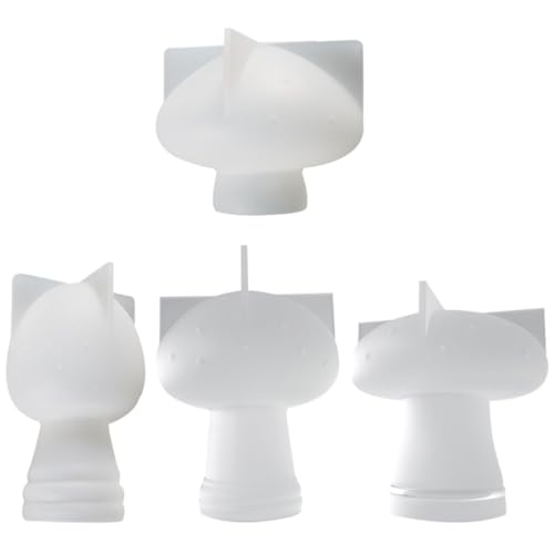 Veemoon 4 Stück Teiliges Silikonform für DIY Pilzdeko Flexible Epoxidharz Mold für Kreative Handwerksprojekte für Einzigartige Ornamente und Dekorationen von Veemoon