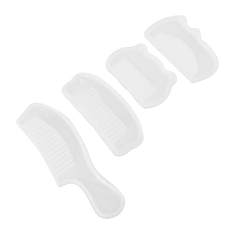 Veemoon 4 Stück Teiliges Silikonkamm-formset für Epoxidharz Hitzebeständig Nahtloses Gießen Vielseitig Kompatibel mit Uv Anderen Harzarten für DIY Schmuck Haarstabherstellung von Veemoon